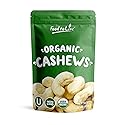 Food to Live Dry Roasted Whole Cashews, 1 Pound Unsalted, Oven Roasted Nuts, No Oil Added, Kosher, Vegan, Bulk. Crunchy Texture. Good Source