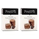PROTIFIT - High Protein Chocolate Pudding & Shake Mix 2 Pack, 15g Protein, Low Calorie, Low Fat, Low Carb, Aspartame Free, Idea Protein Compatible