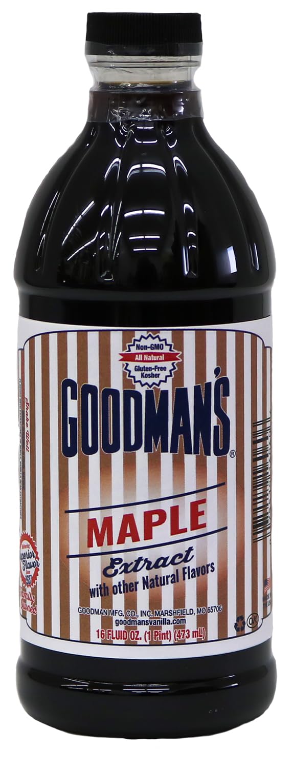 Goodman's Natural Maple Extract - Gluten-Free, Non-GMO, Kosher, Low Carb & Low Calorie, Low Alcohol, No Artificial Color, No Animal Products, No Sugar