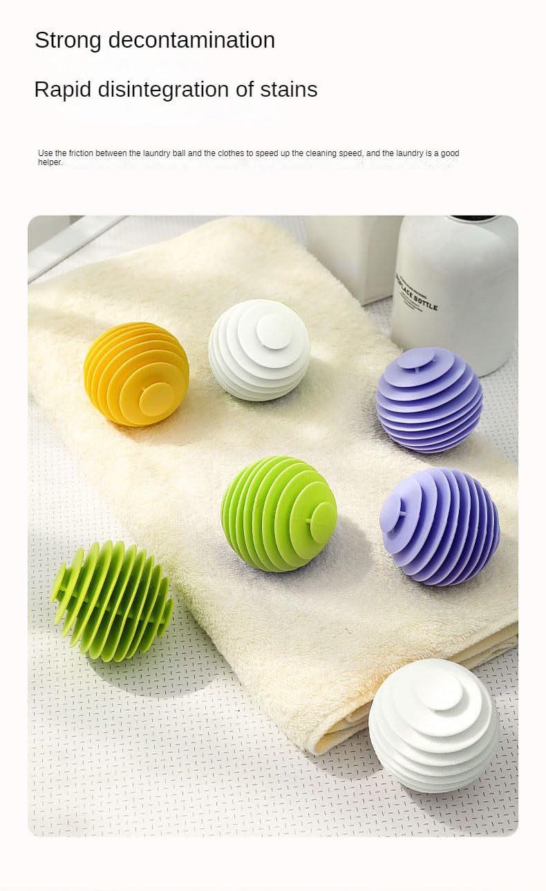 Reusable Drying Laundry Balls Easily Solve Laundry tangling Problems and Make Laundry More efficient! (Pack of 3) (White)