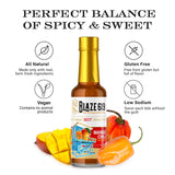 Blaze 619 Mango Chili Hot Sauce - Medium Spicy Handmade All Natural Gluten Free Low Sodium (5 oz.)