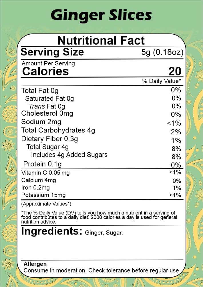 SMIBZE Natural Ginger Slices 100 GM (Pack of 1) SMIBZE