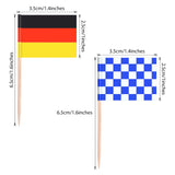 Blulu 100 Pieces Oktoberfest Toothpick Party Accessory Disposable German Flag Toothpick Bavarian Flag Picks Cupcake Toppers Decoration Oktoberfest