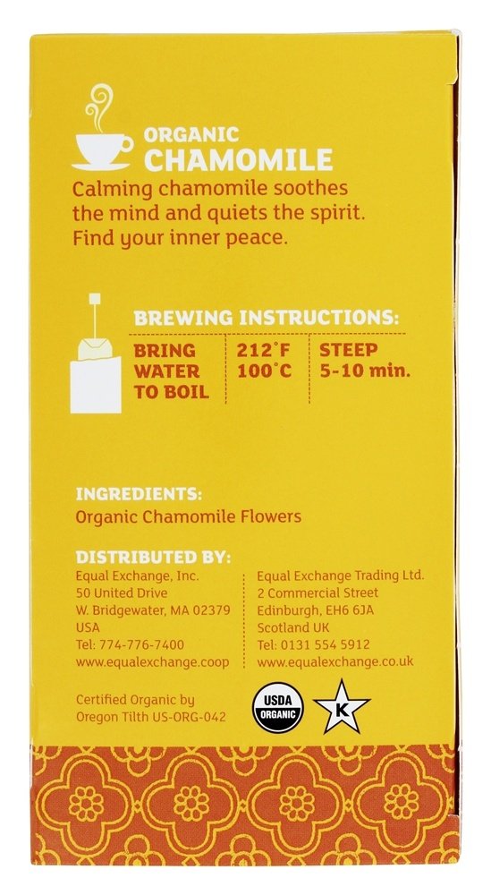 Equal Exchange Organic Chamomile Tea 20 Bags Box