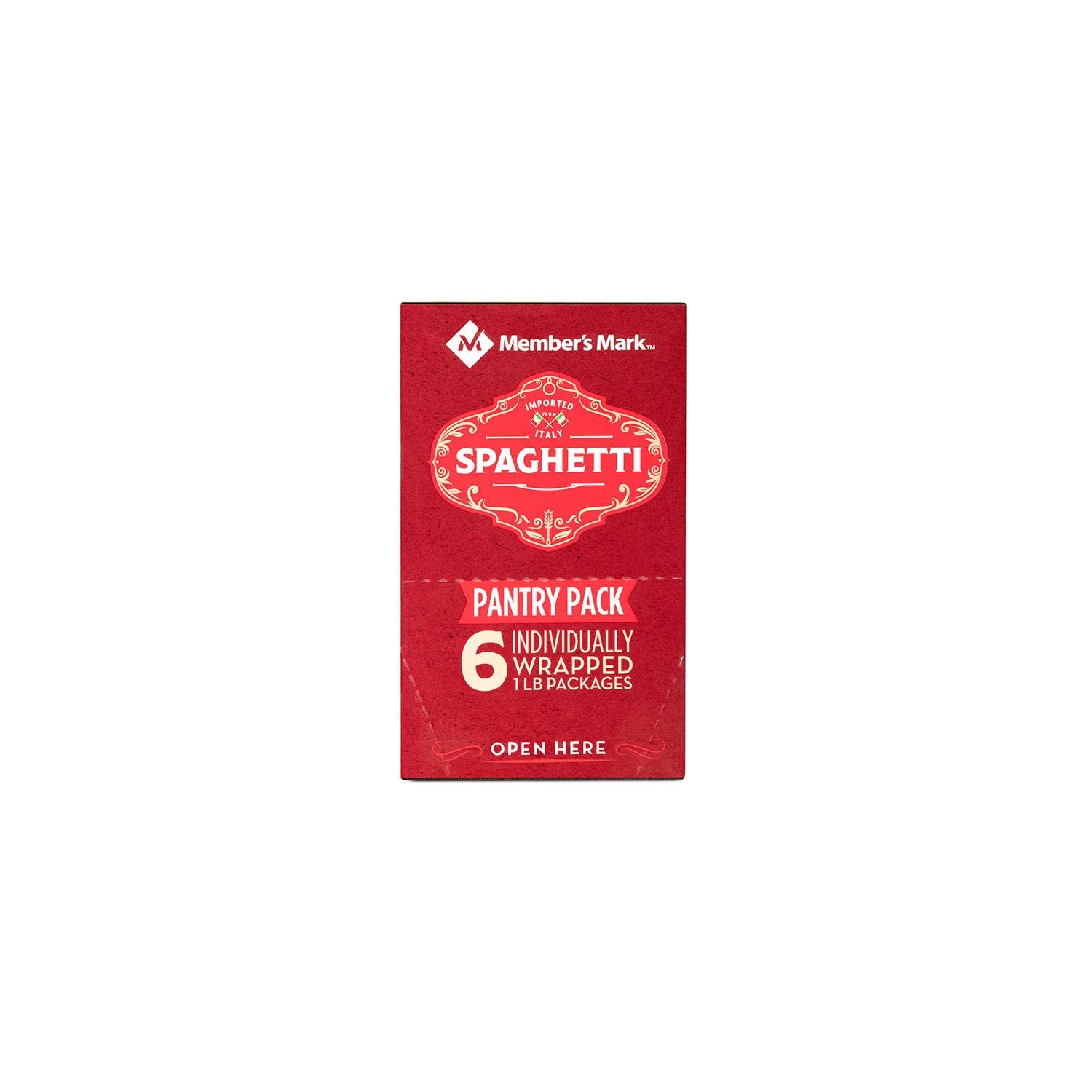 Member's Mark Spaghetti Pasta Pantry Pack, 1 Pound (Pack of 6)