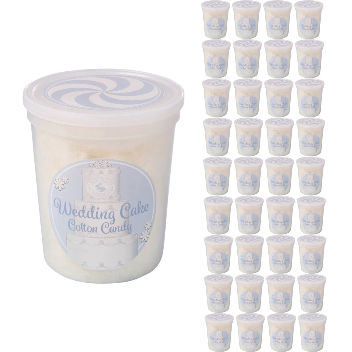 Wedding Cake Gourmet Flavored Cotton Candy (36 Pack) - Unique Idea for Holidays, Birthdays, Gag Gifts, Party Favors…