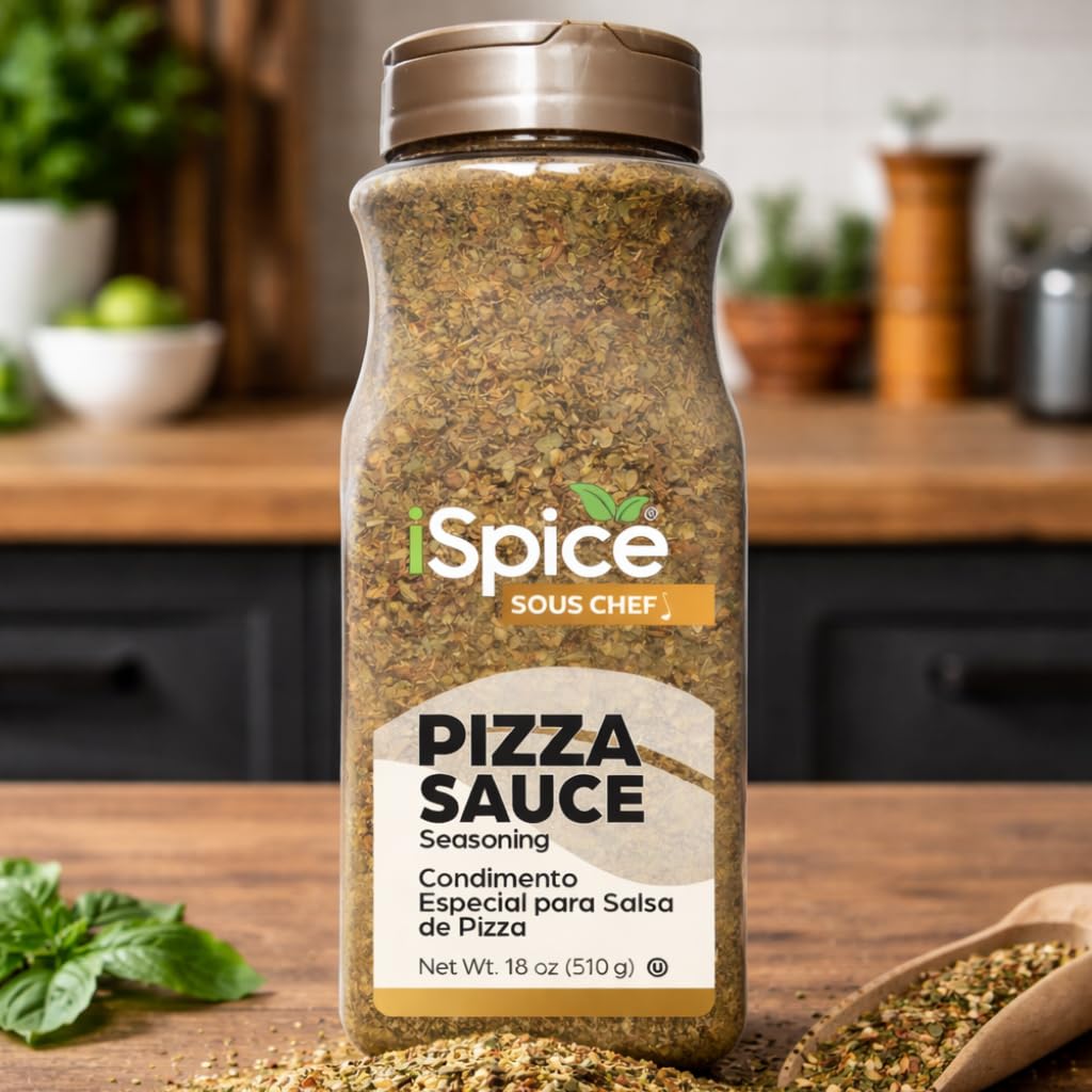 iSpice | Pizza Sauce Seasoning | Bulk Size | Mixed Spices & Seasonings | Kosher (18 OZ)