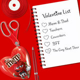M&M’S Milk Chocolate Fun Size Filled Heart Valentine's Day Candy, 0.93oz, Pack of 12