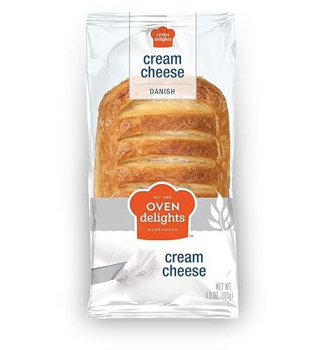 Oven Delights Cream Cheese Danish Pastries - Bakery fresh - Breakfast pastries - Real fruit - perfectly cooked - taste simply fresher | 4oz | Pack