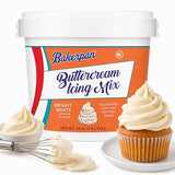 Bakerpan Buttercream Frosting for Cake Decorating, Buttercream Icing Mix for Cupcakes and Cakes, Vanilla Frosting Mix - 1 Pound (Made in USA)