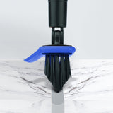 2 in 1 Floor Scrub Brush Grout Brush with 57.8" Long Handle,120°Rotatable Shower Tile Grout Scrubber,V-Shaped Corner Brush for Hard to Reach Areas