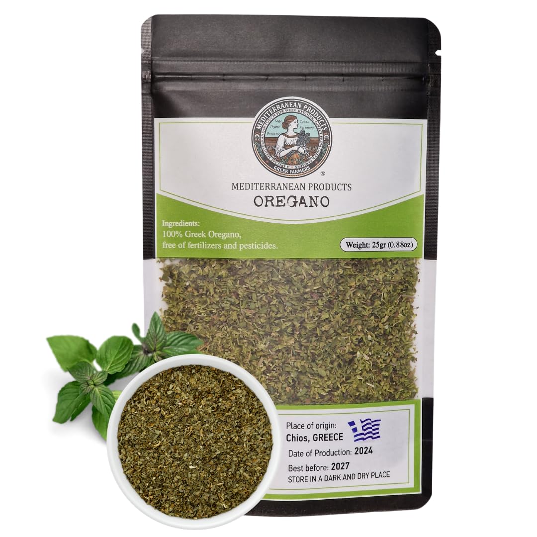 Mediterranea Products Greek Oregano - Traditionally Dried & Hand-Picked Premium Oregano Leaves - 100% Natural Dried Oregano Direct from Greek Farmers