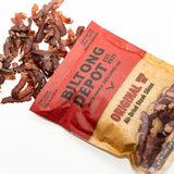Biltong Depot Original Beef Biltong Slices with Fat - 1lb (16oz) | Air-Dried Beef Jerky Snack | High Protein | Zero Sugar | Keto & Paleo Friendly |