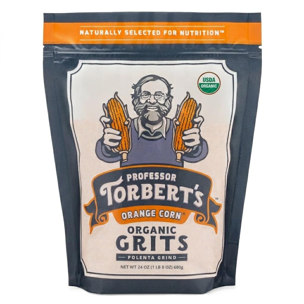 Professor Torbert's Orange Corn Grits (24 oz Bag) (24 oz Bag, Organic)