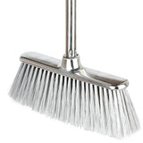 GLOHOO Indoor Soft Bristles Angle Sweeping Broom with Long Handle for Kitchen Hardwood Floor Cleaning