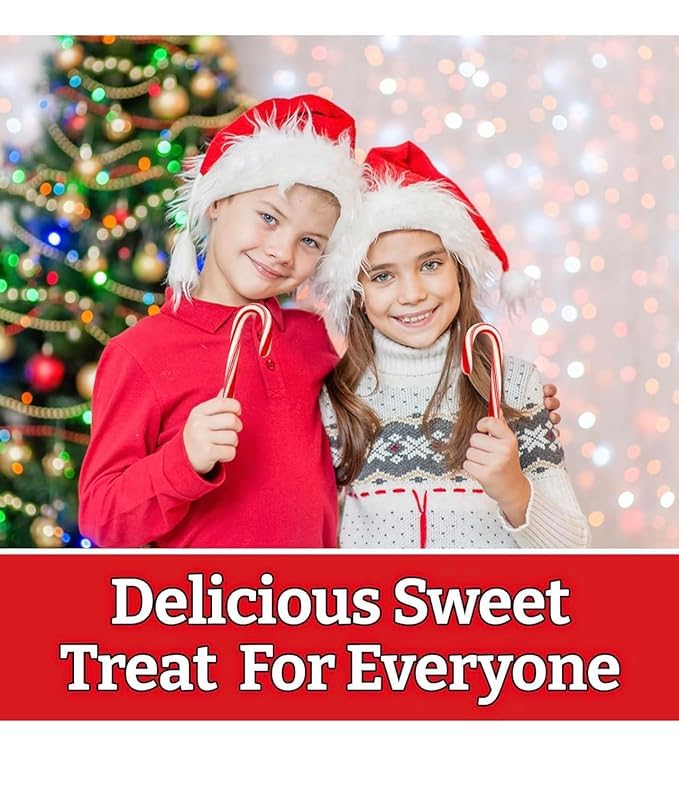 MINI CANDY CANES (1000 MINI CANDY CANES) | Mini Candy Canes Peppermint Flavored | Red & White Stripes - Individually Wrapped Gift Pack | Holiday Candy