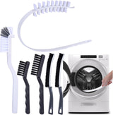 Washing Machine Cleaning Brush Set, 6-Piece Front Load Washer Cleaner Kit with Drum Slot Brush, Crevice Brushes for Rubber Seal