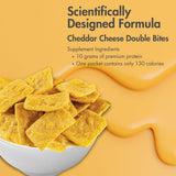 Biocare High Protein Snack for GLP-1 Users, Provides 10g Essential Protein, Cheddar Cheese Double Bites, (7 Count)