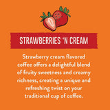 Two Rivers Coffee Strawberries N Cream Flavored Ground Coffee, Perfectly Balanced, Always Smooth, Made with 100% Arabica Beans - Flavor Enhanced, 10