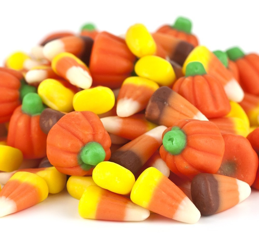 Yankee Traders Brand Candy Corn and Pumpkins Mix, Halloween/Fall Candy Mix, 2 Pound