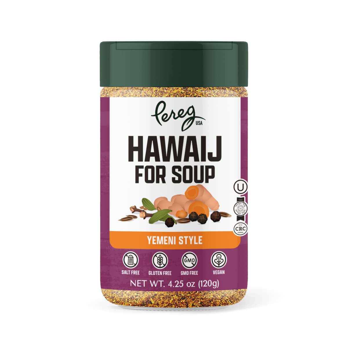 Pereg Mixed Hawaij Soup Spice Mix (4.25 oz) - Contains Cumin, Turmeric, Black Pepper, Cardamom and Clove - Broths, Chicken Soup & Meat Seasoning