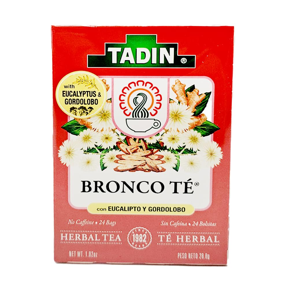 Tadin Bronco Herbal Tea. Caffeine Free. 24 Tea Bags. 1.01 oz. Pack of 6
