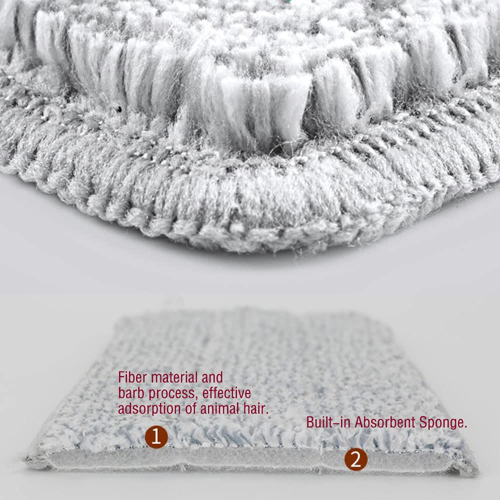 Wet Mop 24" Microfiber Mop Heavy Duty Floor Pads Replacement Kit 6 Pack Reusable Mop Head