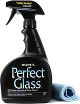 HOPE'S Perfect Glass Cleaner Spray, Streak-Free, Ammonia-Free Window, Mirror, Screen, and Shower Door Cleaner, Indoor and Outdoor Glass Surfaces, 32