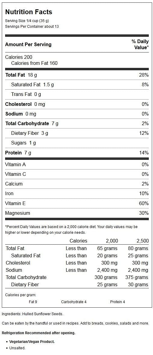 NOW Foods Real Food, Raw Sunflower Seeds, Unsalted, 16 oz (454 g)