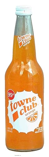 towne club orange soda with other natural flavors 16 fluid ounce Glass Bottle (pack of 12)