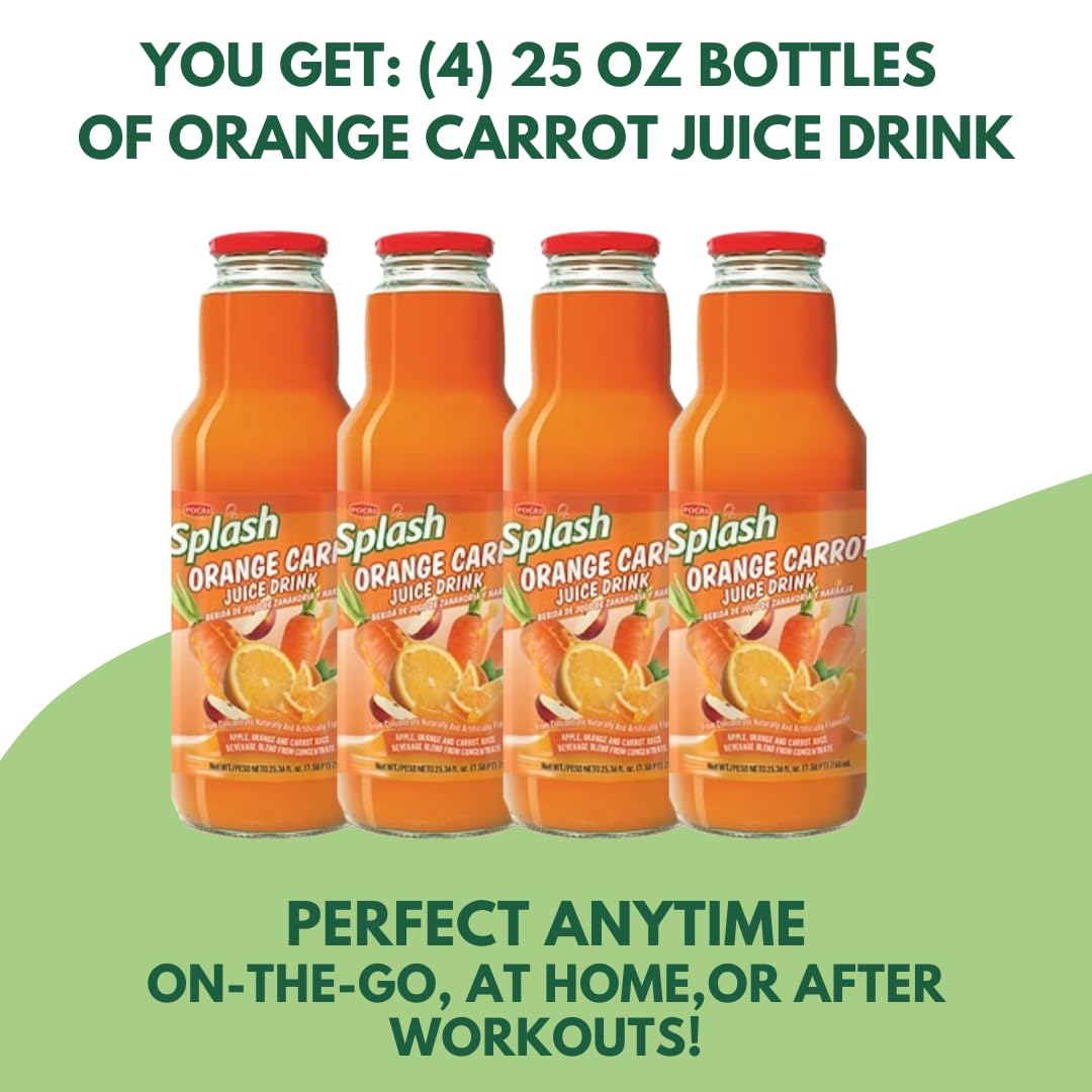 SPLASH Orange Carrot Juice Drink 750ml, 4 Pack
