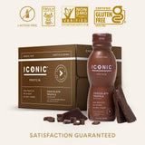 Iconic Protein Drinks, Chocolate Truffle (12 Pack) - Sugar Free & Low Carb - 20g Grass Fed Protein - Lactose Free, Gluten Free, Non-GMO, Kosher - Keto