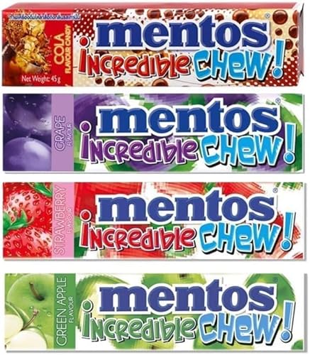 Variety Set of Incredible Chew (Strawberry, Grape, Green Apple, Cola)