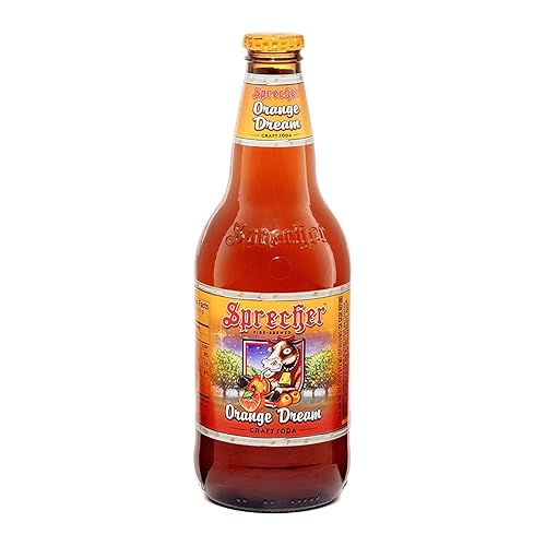 Sprecher Orange Dream Soda - 16 oz (12 Glass Bottles) 24 Pack