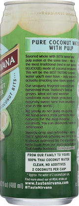 Taste Nirvana Real Coconut Water With Pulp, 16.2-oz. (Count of 12) Sold By HERO24HOUR Thank You