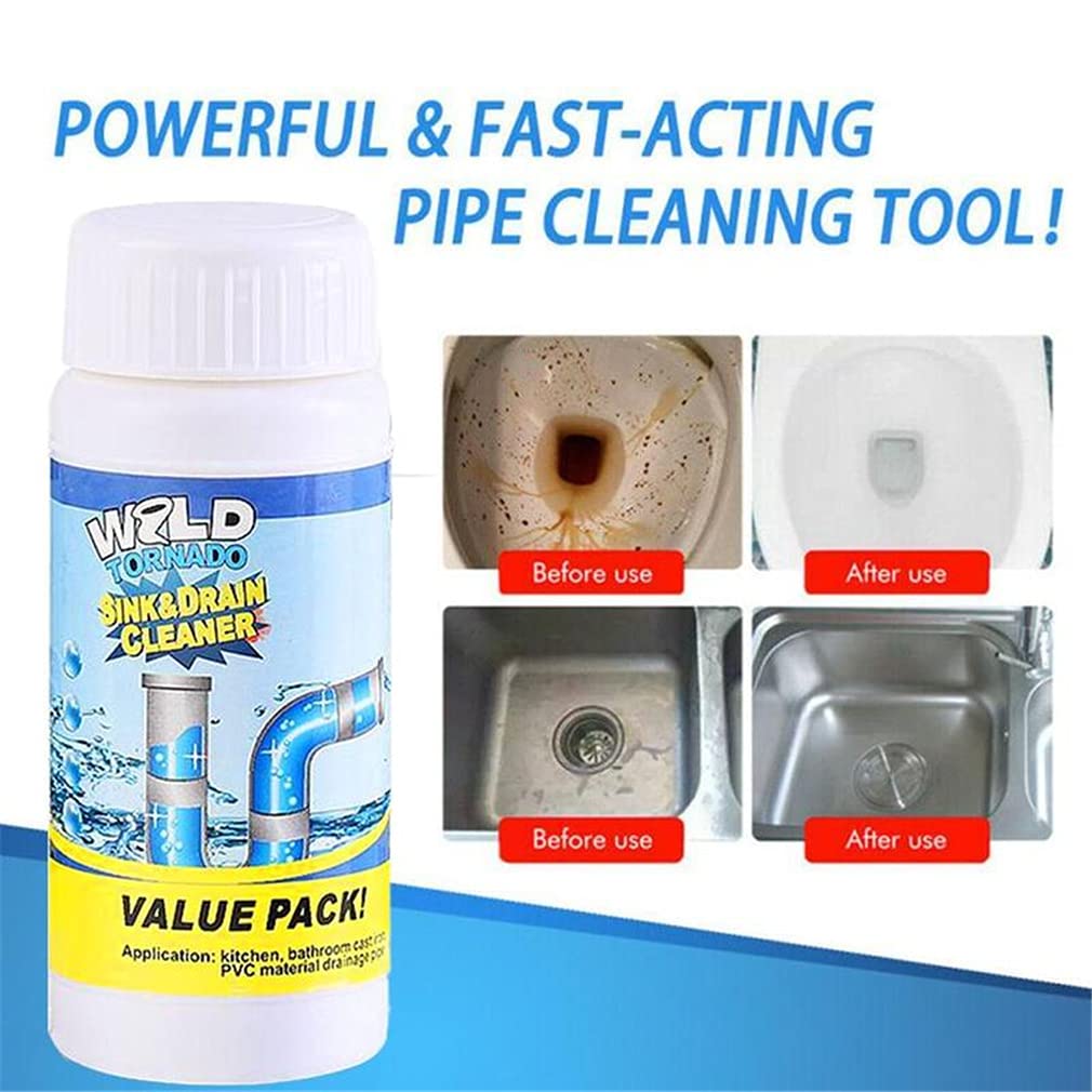 Wild Tornado Pipe Dredging Deodorizer openers Powerful Pipe Dredging Agent Powerful Sink Drain Cleaner for Kitchen Sewer Toilet Brush Closestool