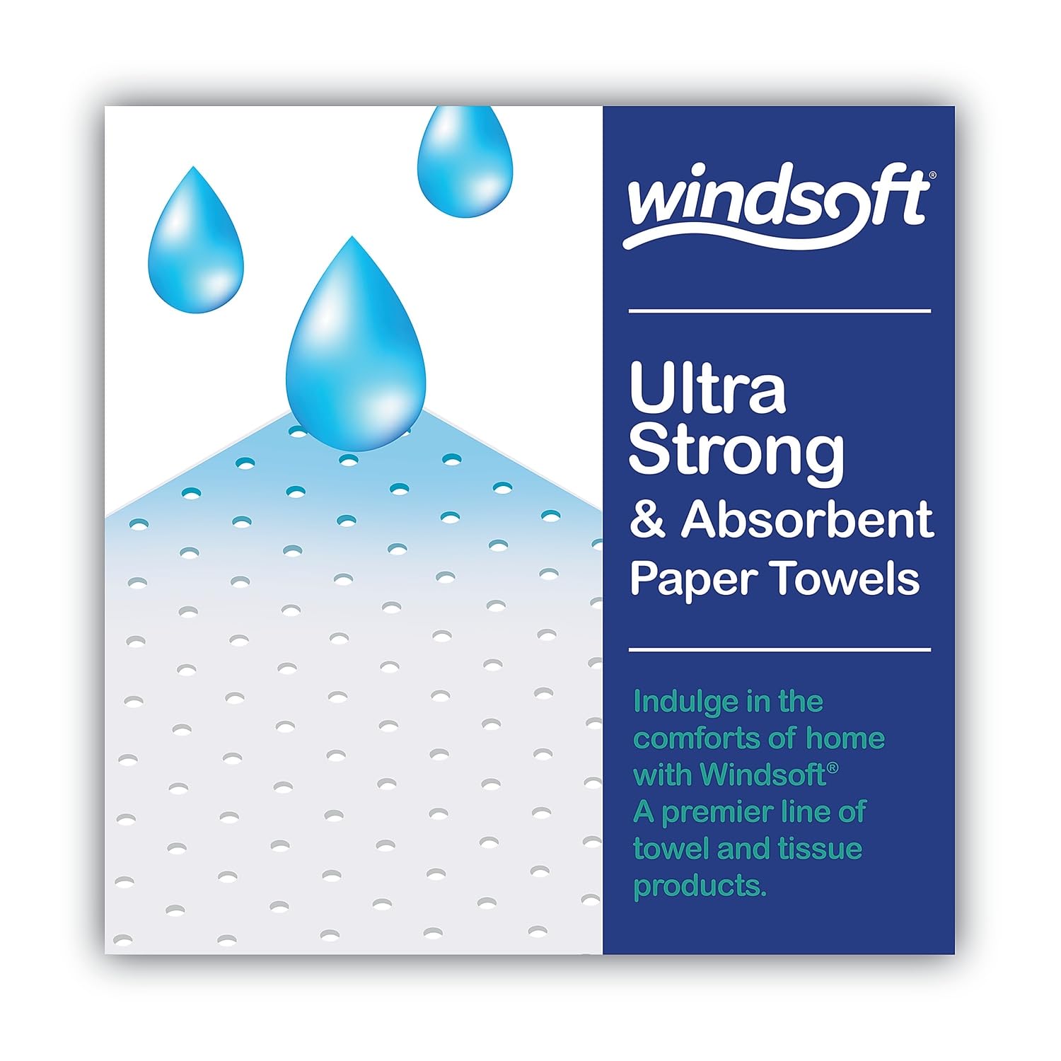 Windsoft Premium Paper Towels, 12-Pack, 110 Sheets Per Roll, Double Rolls, Perforated Full & Half Sheets, 2-Ply White Kitchen Towels, Embossed