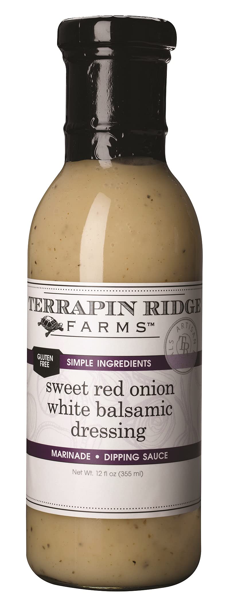 Terrapin Ridge Farms Sweet Red Onion White Balsamic Dressing - Creamy Gourmet 12 Fl Oz Bottle