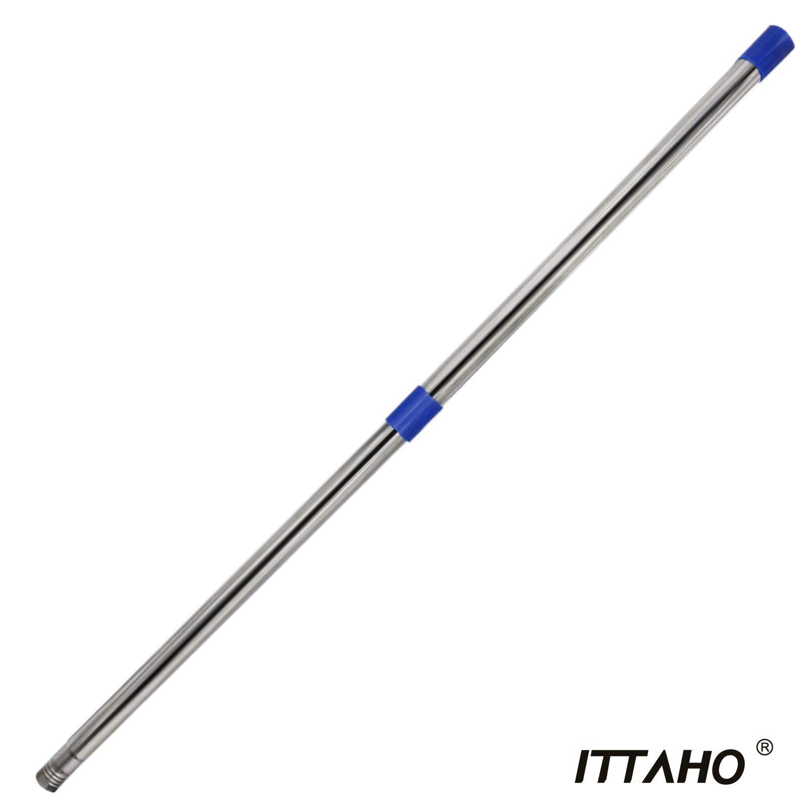 ITTAHO Additional 16 inch Screw-On Extension Poles,2 Pieces for Extendable Window Squeegee-Blue