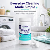Bleach Tablets for Laundry & Household Cleaning - 40 Count Fast Dissolving Bleach Tabs for Washer, Toilet, Bathroom & Kitchen - Liquid Bleach