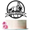 Bejotaa Horse Happy Birthday Cake Topper?Horse Racing Party Cake Decoration for Kids Boy Men Birthday Party Supplies