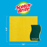 Scotch-Brite Sponge Cloths, Reusable Dish Towel that Absorbs Like a Sponge, Dishwasher-Safe Wipes that are Ideal for Nonstick Cookware, Tile