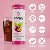 Zenjoy Stress Relief Drink, Calming Green Tea & Black Tea, Non Alcoholic, Ashwagandha & Lemon Balm for Stress Relief, L - Theanine (Variety) (12 Pack)