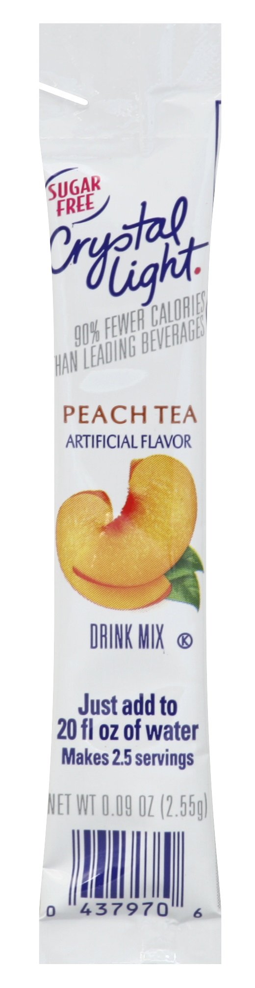 Crystal Light On-The-Go Drink Mix, Peach Tea (Pack of 90)