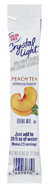 Crystal Light On-The-Go Drink Mix, Peach Tea (Pack of 90)
