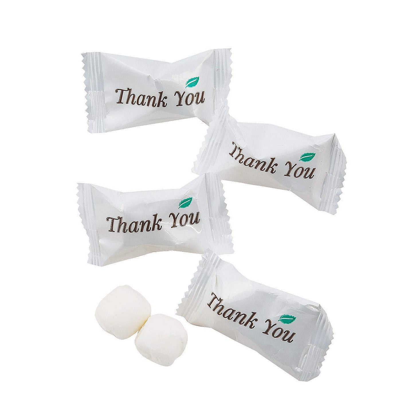 Fun Express Thank You buttermints individually wrapped bulk 108 pieces - soft butter mints candy for wedding favors for guests, baby shower party