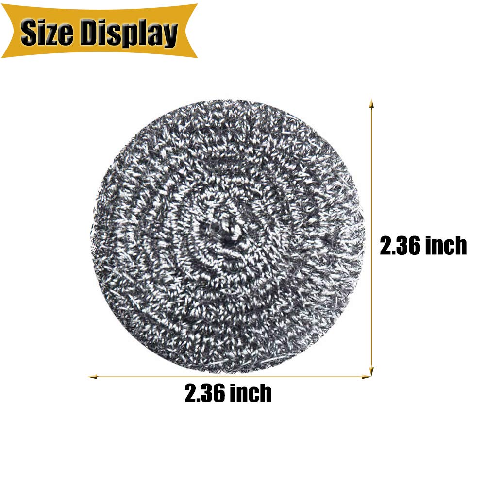 16 PCS Stainless Steel Sponges Scrubbers Cleaning Ball Utensil Scrubber Density Metal Scrubber Scouring Pads Ball for Pot Pan Dish Wash Cleaning