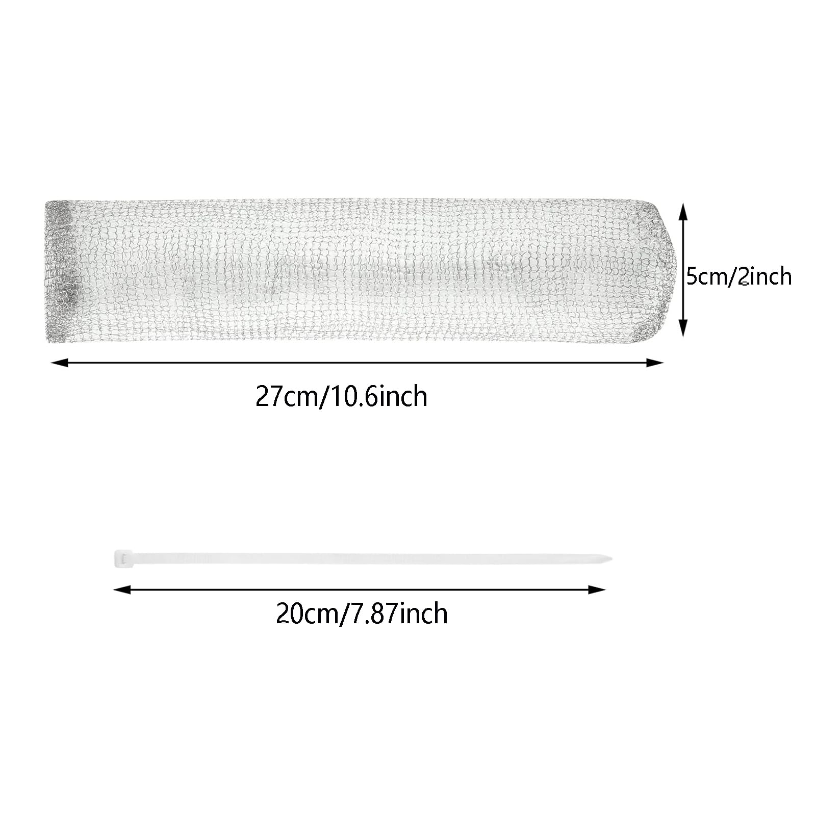 24Pcs Washing Machine Lint Trap Hose Filter, Mesh Drain Catcher, Washer Sock Lint Remover, Rust-Free Snare Laundry Filter with Nylon Cable Ties