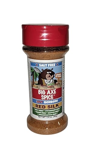 Big Axe Spice Red Silk Berbere Salt-Free Seasoning - Gluten Free, Sugar Free, Preservative Free and Salt Free (Red Silk Berbere)