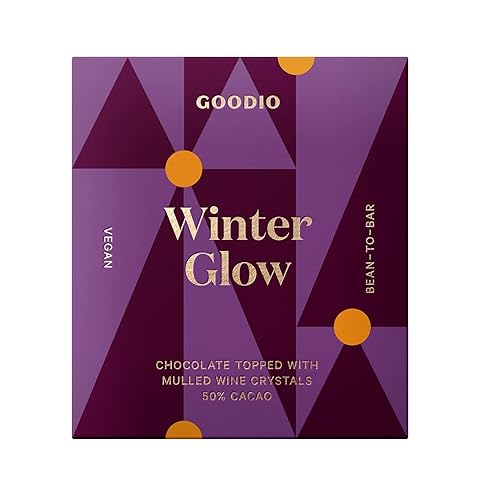 Goodio Chocolate Winter Glow Raw Chocolate Bar, 1.7 OZ